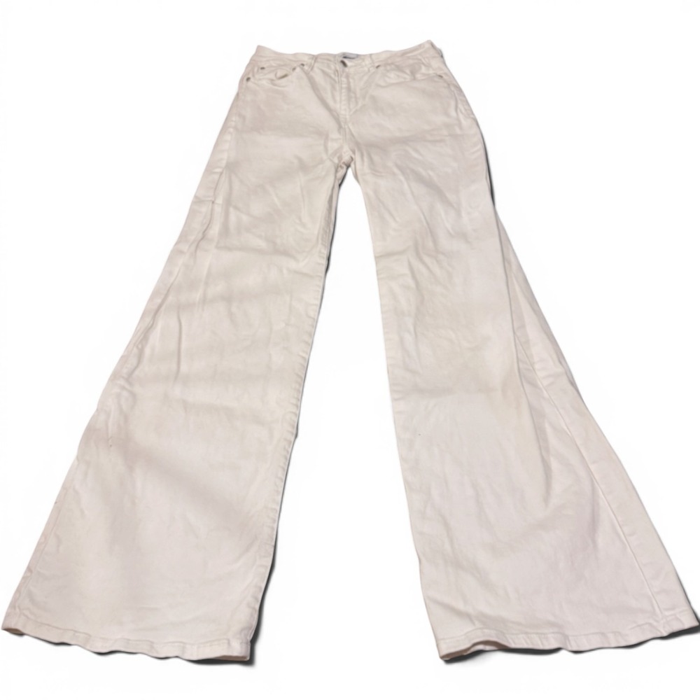 Onero White High Waisted Flare Jeans Wide Leg Retro Style Size 7/28 RSW8071